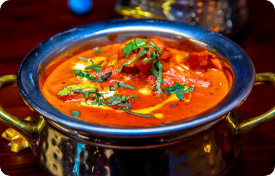 Our food will transport you to India.