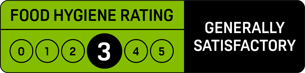 Our food hygiene rating at Saffron